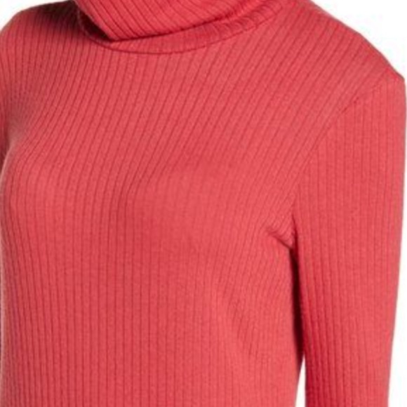 ALL IN FAVOR Long Sleeve Midi Sweater Dress Claret - Picture 2 of 8